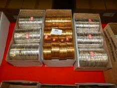 Two Boxes of White Metal and One Box of Yellow Met