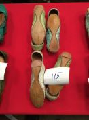 Box Containing Four Pairs of Asian Style Shoes (Assorted Colourways and Sizes)