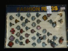 Tray Containing 50 Fashion Rings