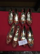 Box Containing Four Pairs of Asian Style Shoes (Assorted Colourways and Sizes)