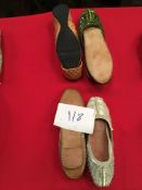 Box Containing Four Pairs of Asian Style Shoes (Assorted Colourways and Sizes)