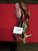 Box Containing Four Pairs of Asian Style Shoes (Assorted Colourways and Sizes)