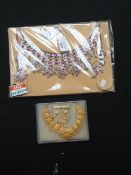 Two Gift Boxes Containing Asian Style Jewellery Se