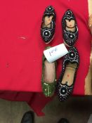 Box Containing Four Pairs of Asian Style Shoes (Assorted Colourways and Sizes)