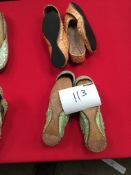 Box Containing Four Pairs of Asian Style Shoes (Assorted Colourways and Sizes)