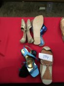 Box Containing Four Pairs of Asian Style Shoes (Assorted Colourways and Sizes)