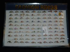 Tray Containing 100 Fashion Rings