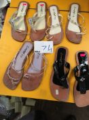 Box Containing Four Pairs of Asian Style Shoes (Assorted Colourways and Sizes)