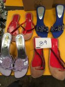 Box Containing Four Pairs of Asian Style Shoes (Assorted Colourways and Sizes)