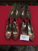 Box Containing Four Pairs of Asian Style Shoes (Assorted Colourways and Sizes)