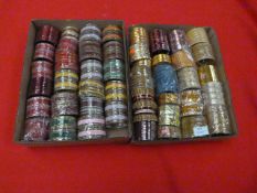 Two Trays of Mixed Asian Style Bracelets & Bangles