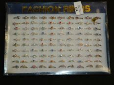 Tray Containing 100 Fashion Rings