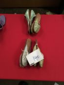 Box Containing Four Pairs of Asian Style Shoes (Assorted Colourways and Sizes)