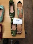 Box Containing Four Pairs of Asian Style Shoes (Assorted Colourways and Sizes)