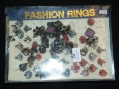 Tray Containing 50 Fashion Rings