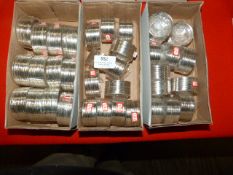 Three Boxes of White Metal Bracelets