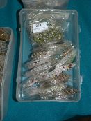 Box Containing 15 White Metal Asian Style Bracelet