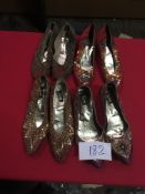 Box Containing Four Pairs of Asian Style Shoes (Assorted Colourways and Sizes)