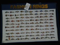 Tray Containing 100 Assorted Fashion Ring