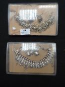 Two Gift Boxes Containing Asian Style Jewellery Se