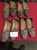 Box Containing Four Pairs of Asian Style Shoes (Assorted Colourways and Sizes)