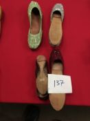 Box Containing Four Pairs of Asian Style Shoes (Assorted Colourways and Sizes)