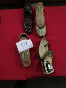 Box Containing Four Pairs of Asian Style Shoes (Assorted Colourways and Sizes)