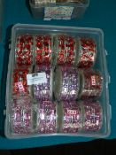 Twelve Packs of Red & Purple Asian Style Bracelets