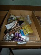Tray of Assorted Hair Clips and Costume Jewellery