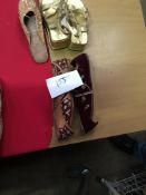 Box Containing Four Pairs of Asian Style Shoes (Assorted Colourways and Sizes)