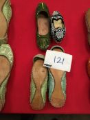 Box Containing Four Pairs of Asian Style Shoes (Assorted Colourways and Sizes)