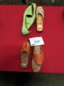 Box Containing Four Pairs of Asian Style Shoes (Assorted Colourways and Sizes)