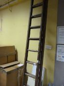 24 Tread Extending Wooden Ladder