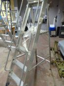 4ft Industrial Aluminum Steps with Hand Rails