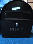 *Dome Topped Black Metal Postbox