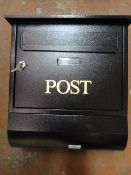 *Black Postbox with Newspaper Rack