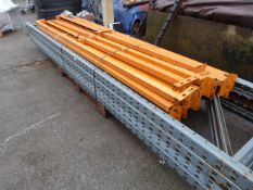 Grey/Orange Industrial Racking; Four Uprights (396