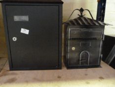 *Two Black Postboxes (No Keys)