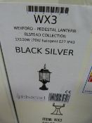 *Garden Zone Wexforn Pedestal Lantern (Black/Silve