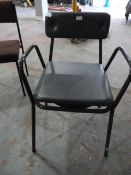 Metal Framed Upholstered Commode