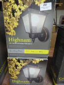 *Two Garden Zone Highnam Wall Lanterns (Weathered