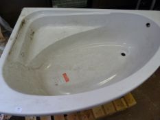 White Corner Bath
