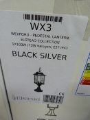 *Garden Zone Wexforn Pedestal Lantern (Black/Silve