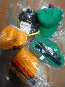 Bag of Green/Orange/Black Beechfield Baseball Caps