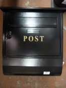 *Black Postbox with Newspaper Rack
