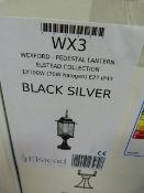 *Garden Zone Wexforn Pedestal Lantern (Black/Silve