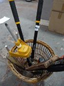 Basket Containing Saws, Garden Spray, Fiskars Prun