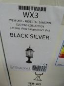 *Garden Zone Wexforn Pedestal Lantern (Black/Silve