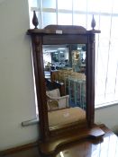 Oak Framed Wall Mounted Shelf Mirror