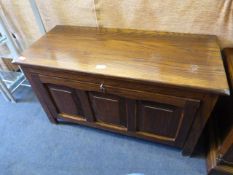 Oak Drop Front TV Unit